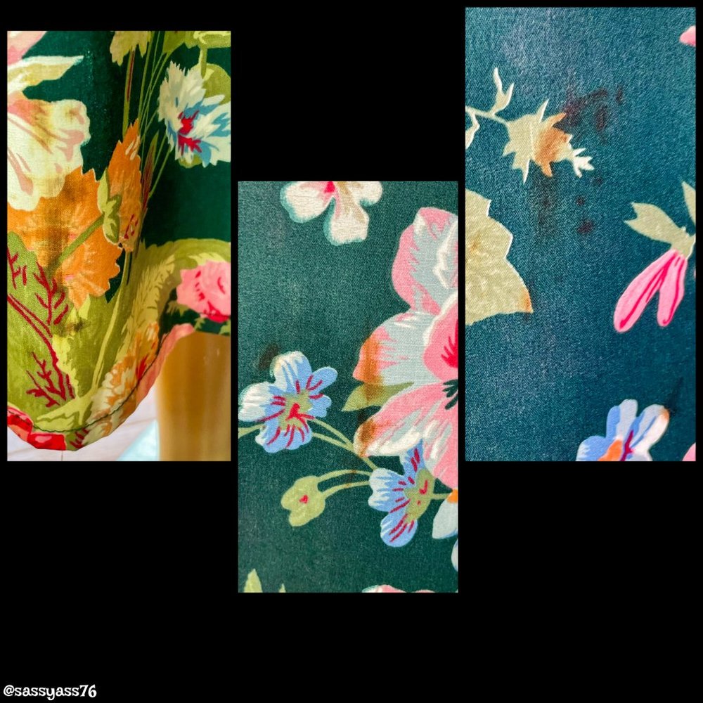 ▪️VTG▪️HANDMADE▪️1980's 1990's Floral Pleated Drop Waist COTTAGECORE Tea Dress - Picture 7 of 7